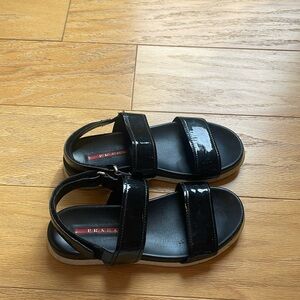 Super cute black Prada sandals. Great for summer!!